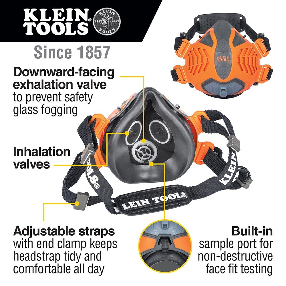 Klein 60552 P100 Half-Mask Respirator, M/L - 2