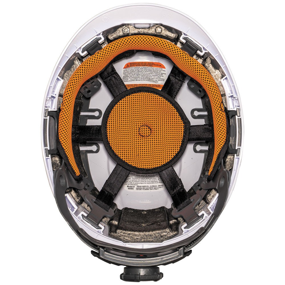 Klein 60565 Safety Helmet, Type-2, Vented Class C, White - 8