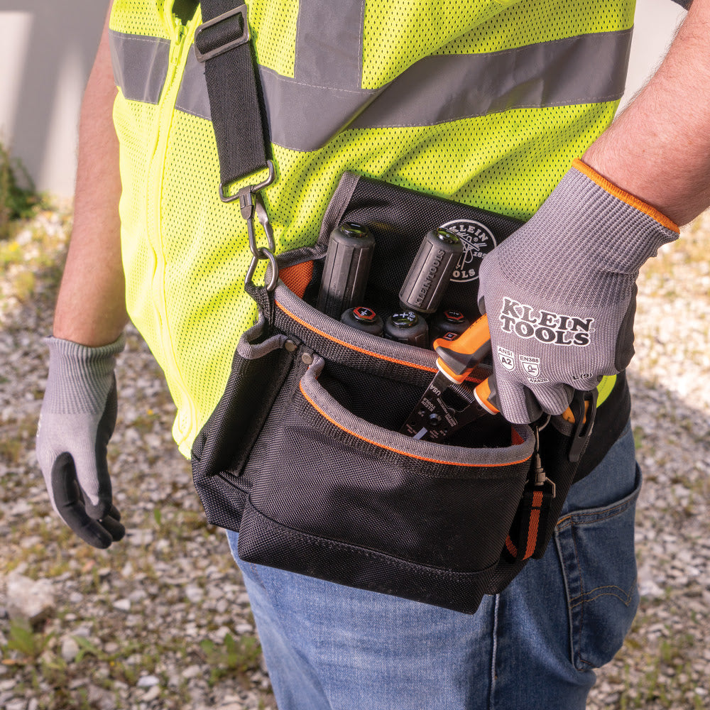 Klein 60583 Knit Dipped Gloves, Cut Level A2, Touchscreen, Small, 2-Pair - 9