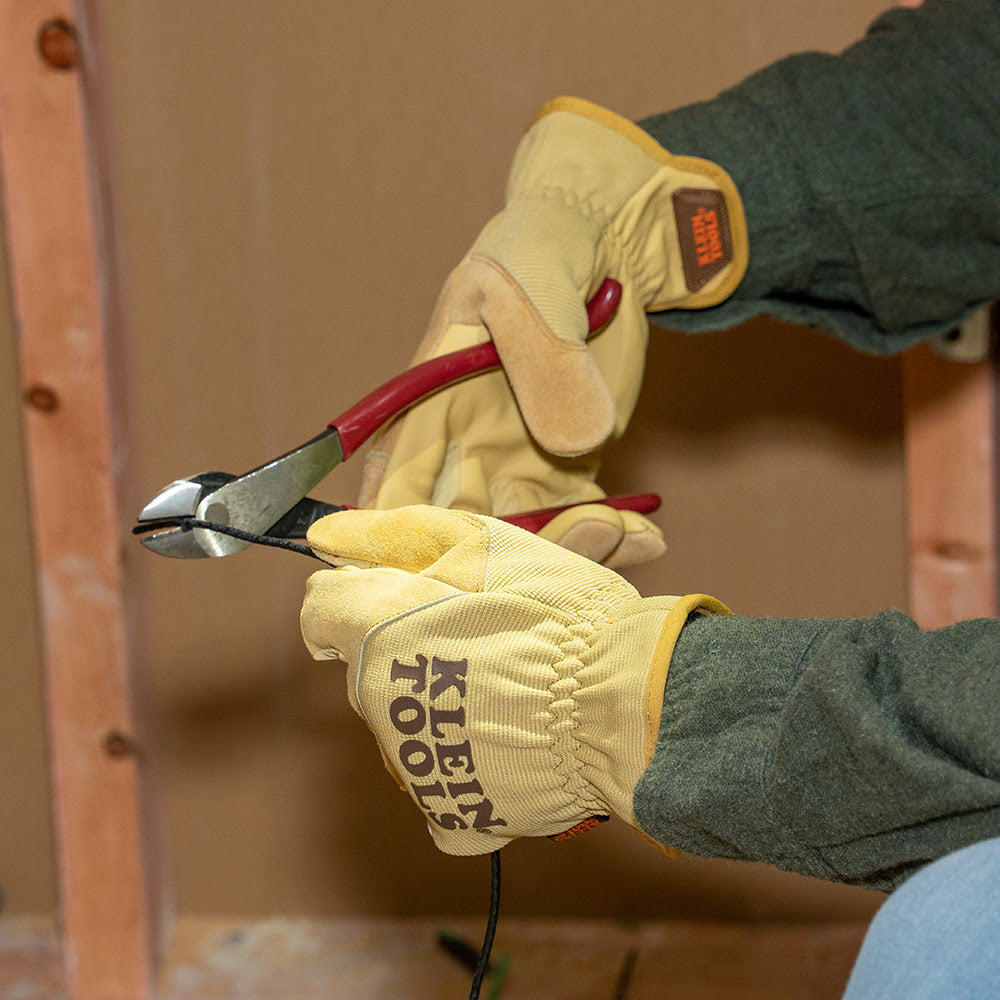 Klein 60606 Leather All Purpose Gloves, Small - 10