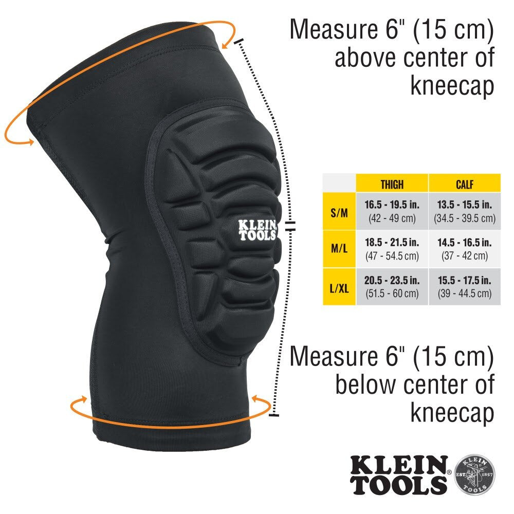 Klein 60614 Lightweight Knee Pad Sleeves, S/M - 5