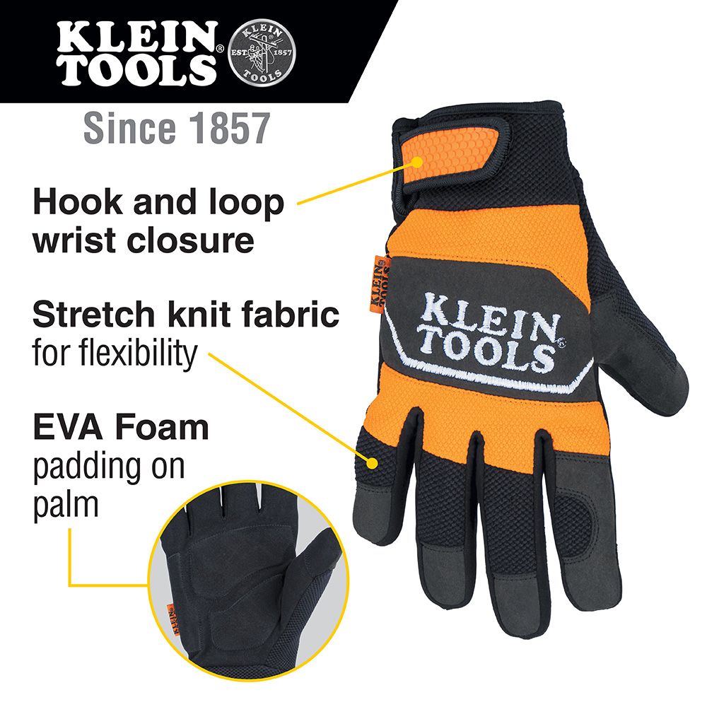 Klein 60620 Winter Thermal Gloves, L - 2