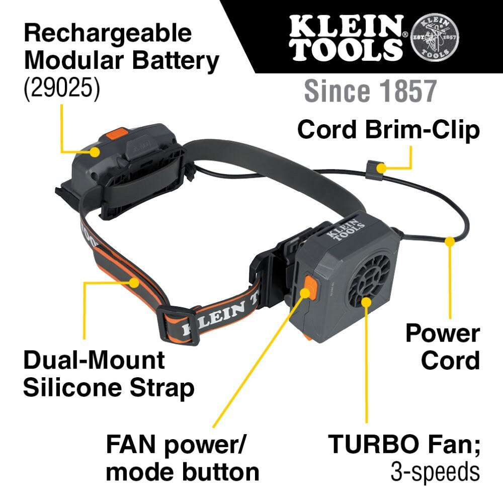 Klein 60821 Hard Hat Turbo Fan - 2