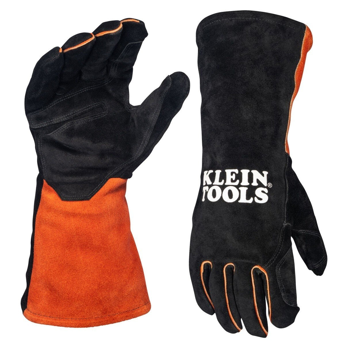 Klein Tools 60914 MIG Welding Gloves Large Split Cowhide Leather with Wide Cuff and Kevlar Aramid Stitching (1 Pair)