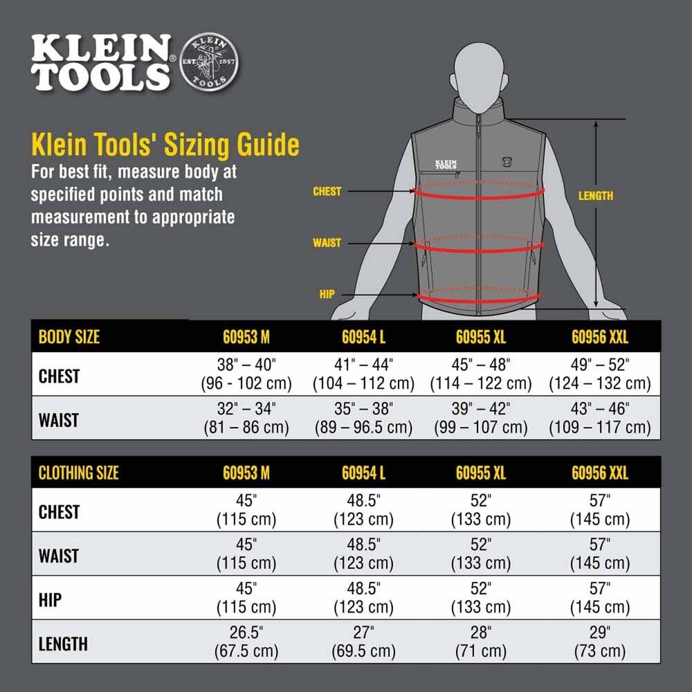 Klein 60954 Heated Base Layer Vest, Large - 3