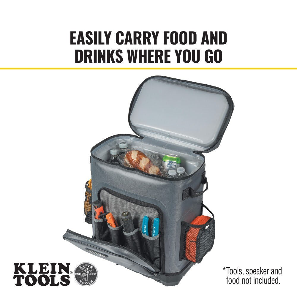 Klein 62810BPCLR Backpack Cooler, Insulated, 30 Can Capacity - 9