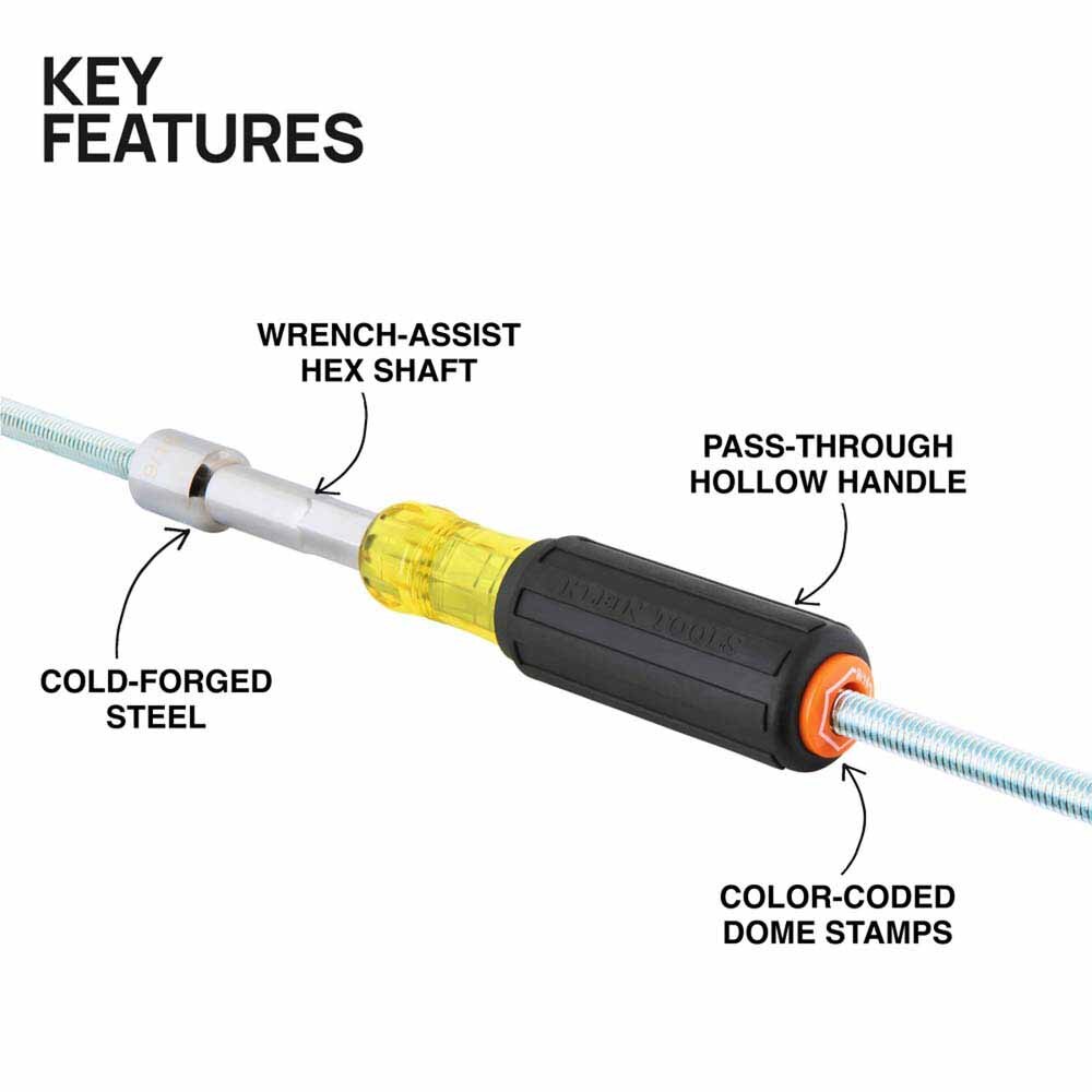 Klein 65456 Color-Coded Hollow-Shaft Heavy-Duty Nut Driver Set, 6-Piece - 2