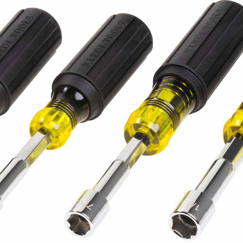Klein 65456 Color-Coded Hollow-Shaft Heavy-Duty Nut Driver Set, 6-Piece - 6