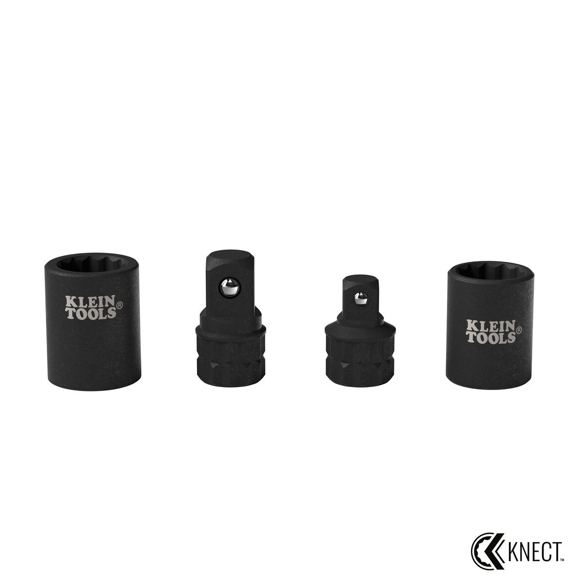 Klein Tools 65KADP KNECT (M) Impact Socket Wrench Adapter Set 3/8 in. and 1/2 in. (4 Piece)