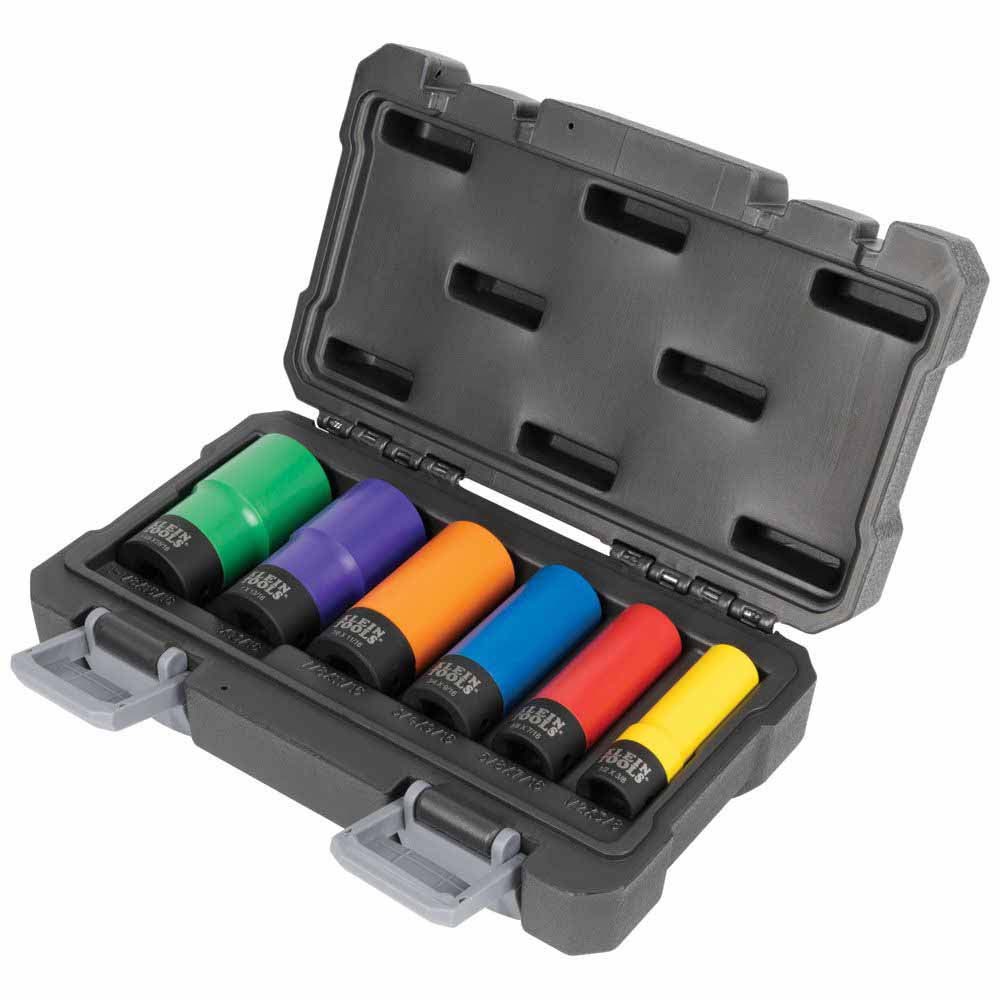 Klein 66033 Coated Socket Set, 12-Point, 6-Piece - 3