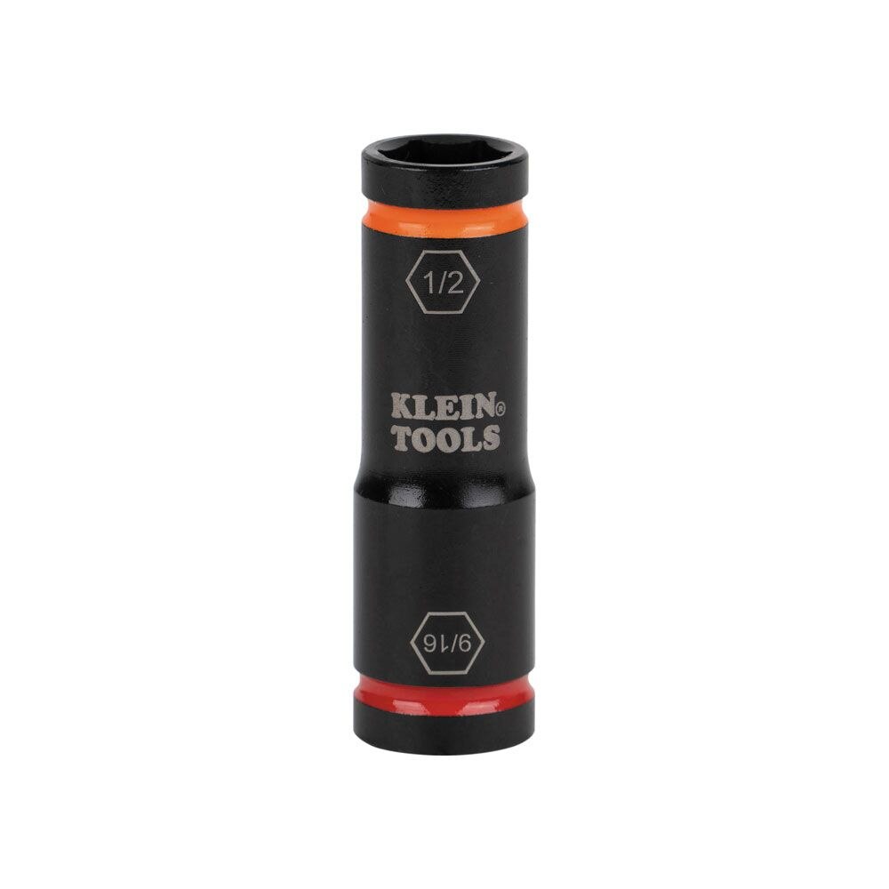 Klein 66076 Flip Impact Socket, 9/16" x 1/2"