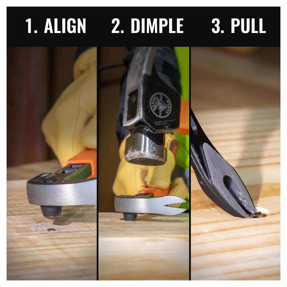 Klein 66091 Nail Puller with Integrated Dimpler, 8-Inch - 7
