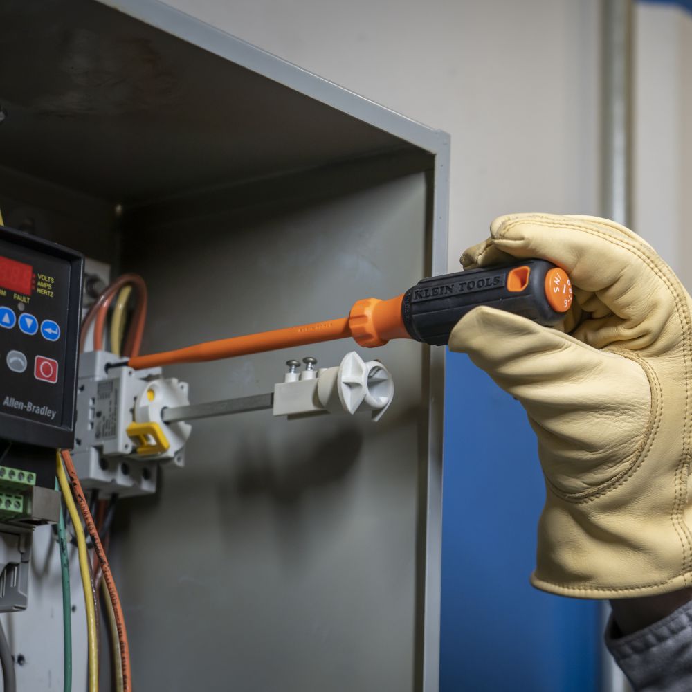 Klein 6826INS Insulated Screwdriver, 1/4" Cabinet Tip, 6" Shank - 5