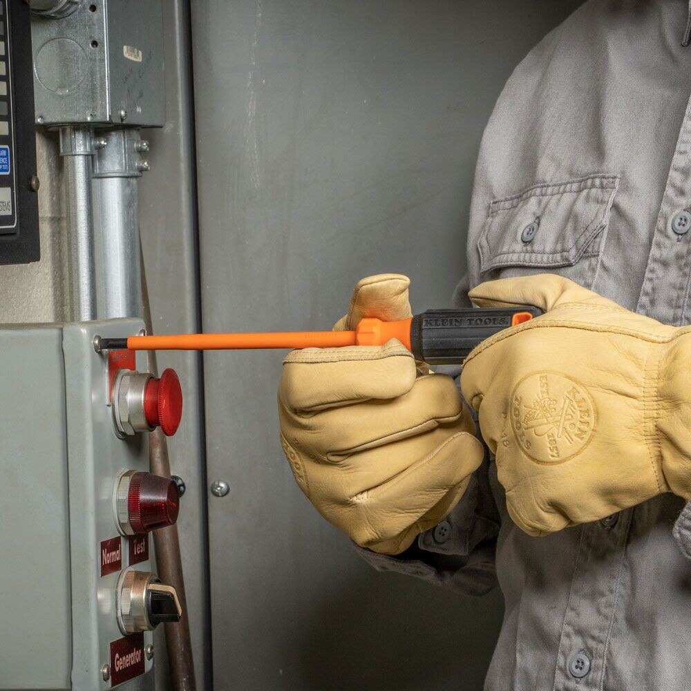 Klein 6826INS Insulated Screwdriver, 1/4" Cabinet Tip, 6" Shank - 6