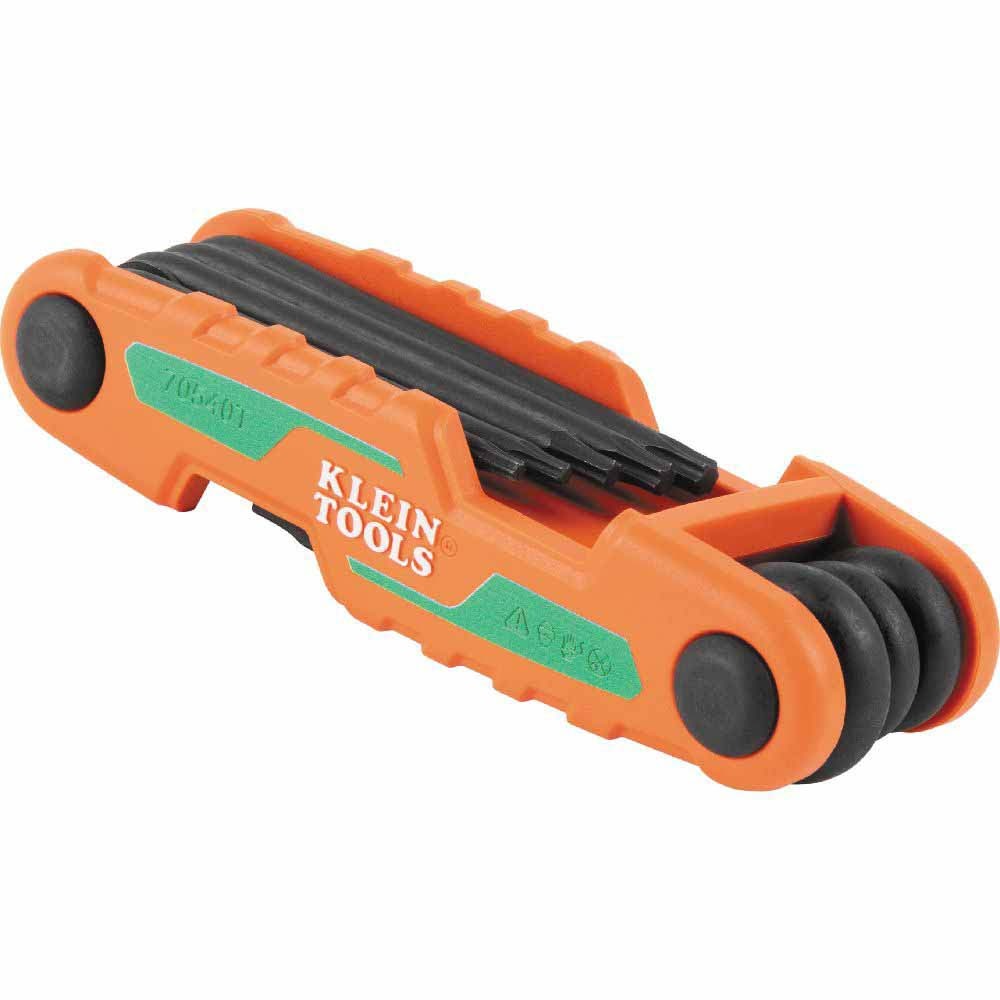 Klein 70540T Compact Folding Hex Key Set, 8-Key, Torx Sizes - 6