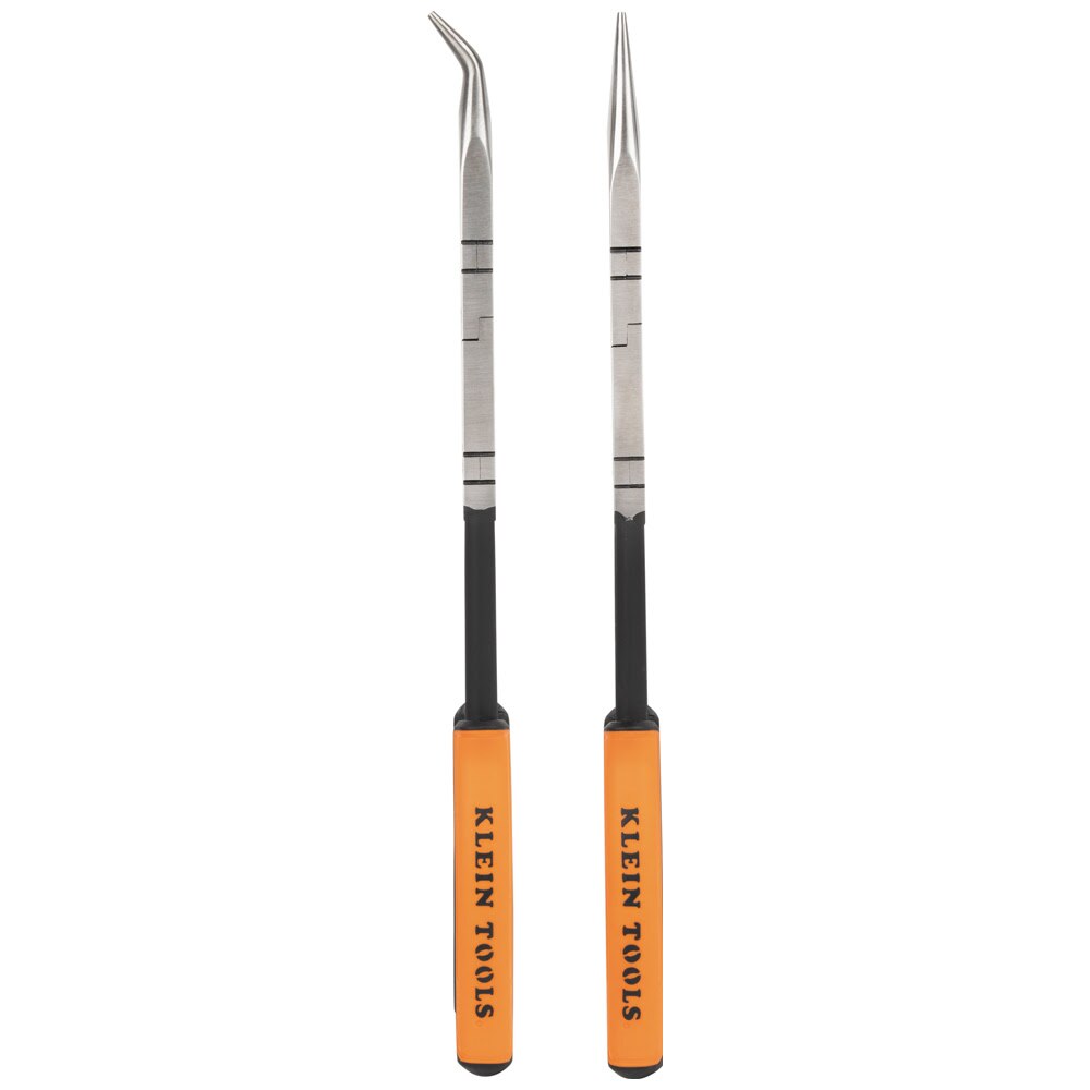 Klein 71402 Long Reach Needle Nose and Bent Nose Pliers Set, 13", 2-Piece - 4