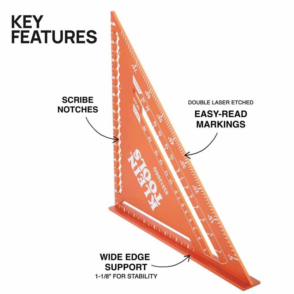 Klein 93512SSQ Rafter Square, 12-Inch - 2