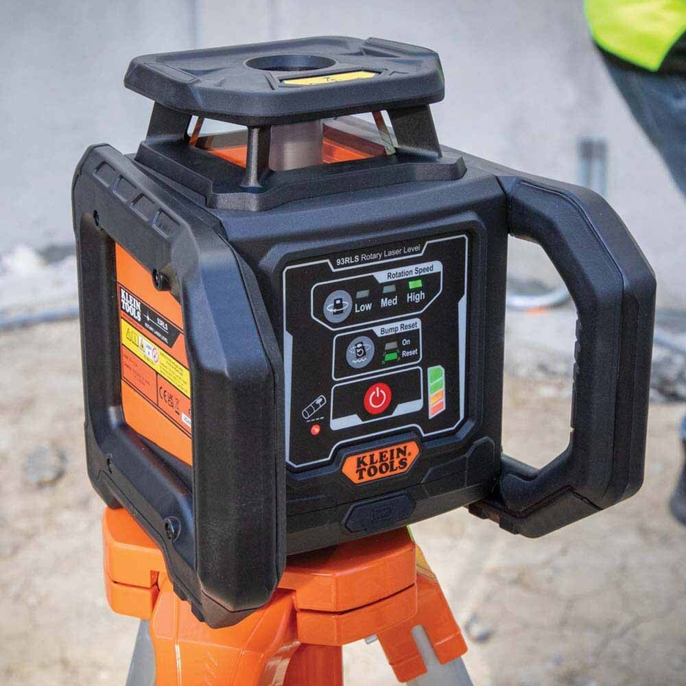 Klein 93RLS Green Rotary Laser Level, Self-Leveling with Plumb Spot and Tripod - 4