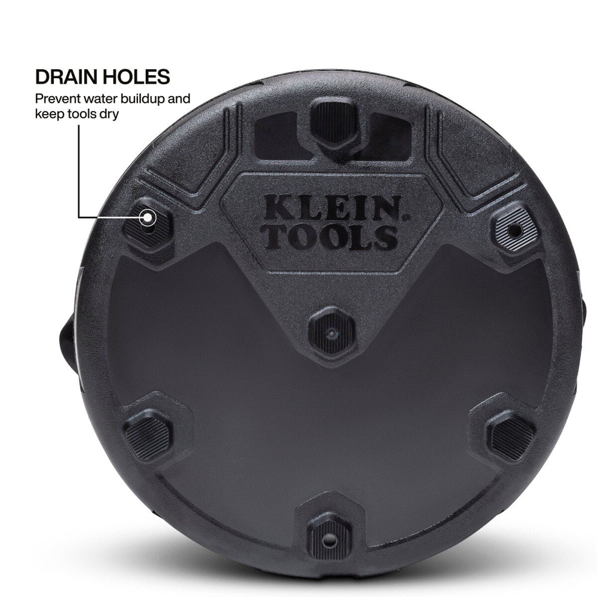 Klein Tools BC535 17-Inch Utility Bucket for Lineman Tool Storage with Drain Holes - 6