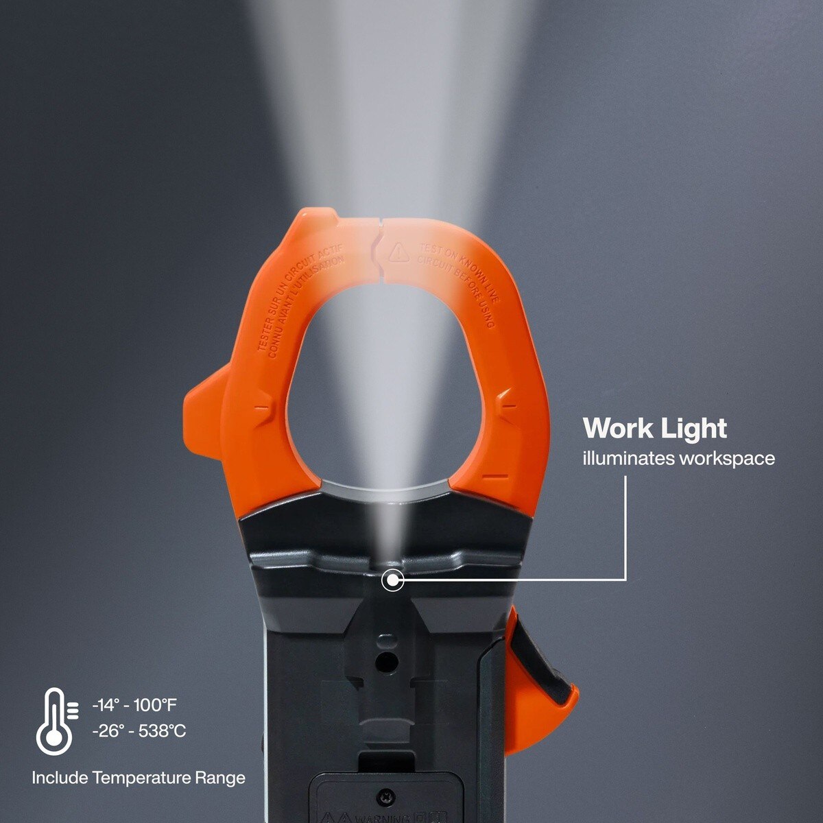 Klein Tools CL910 2000V 2000A AC/DC Auto-Ranging TRMS Clamp Meter with Worklight - 6