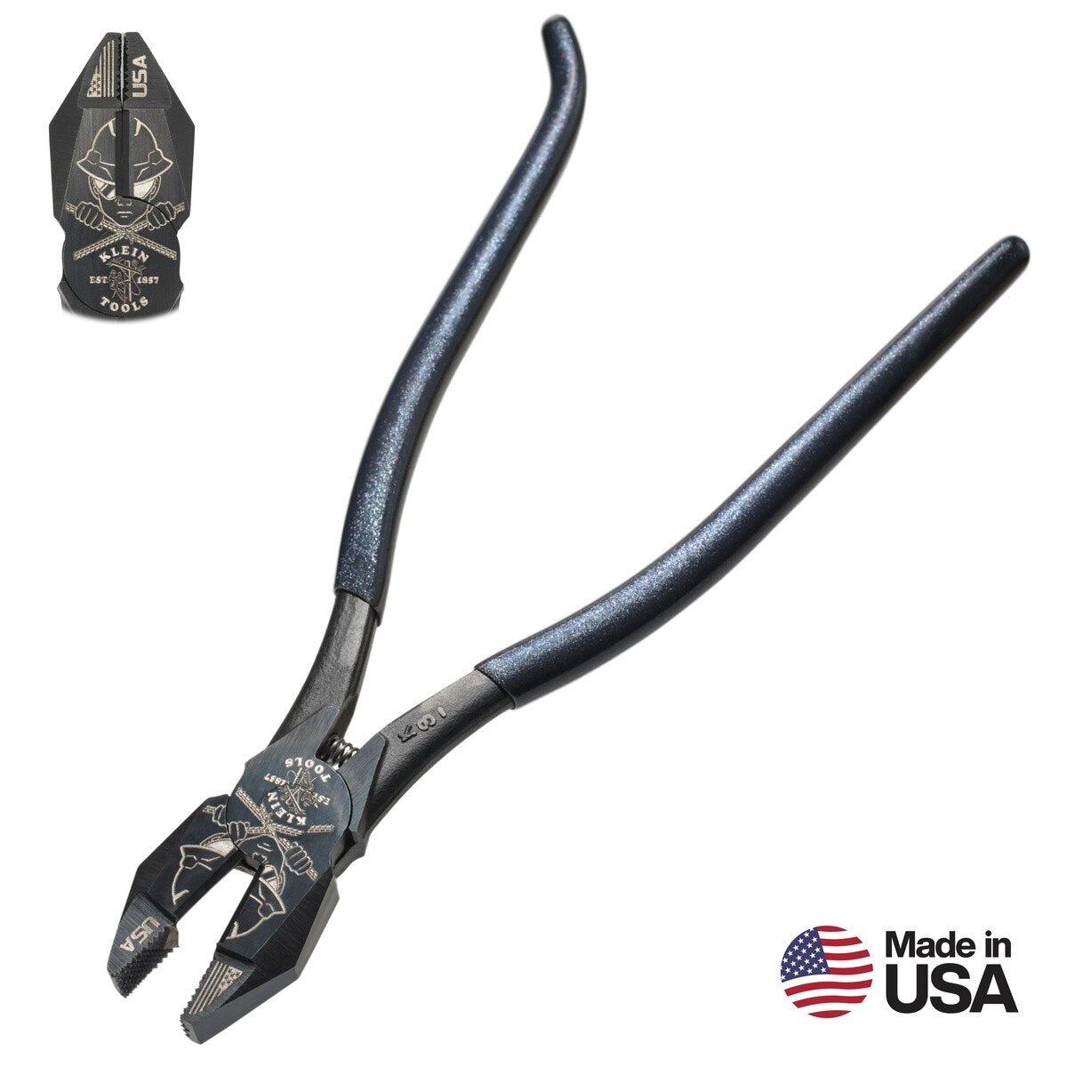 Klein Tools D2000-7CST1 Limited Edition Custom Iron Workers Pliers Made in USA (1 Each)