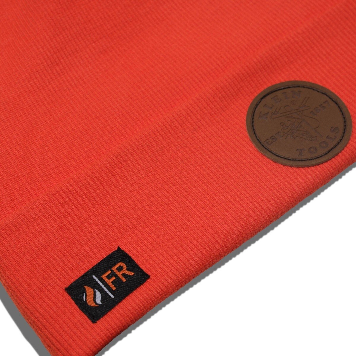 Klein Tools FRBN9 Flame-Resistant Hi-Vis Winter Beanie, Orange, One Size (1 Pack) - 2