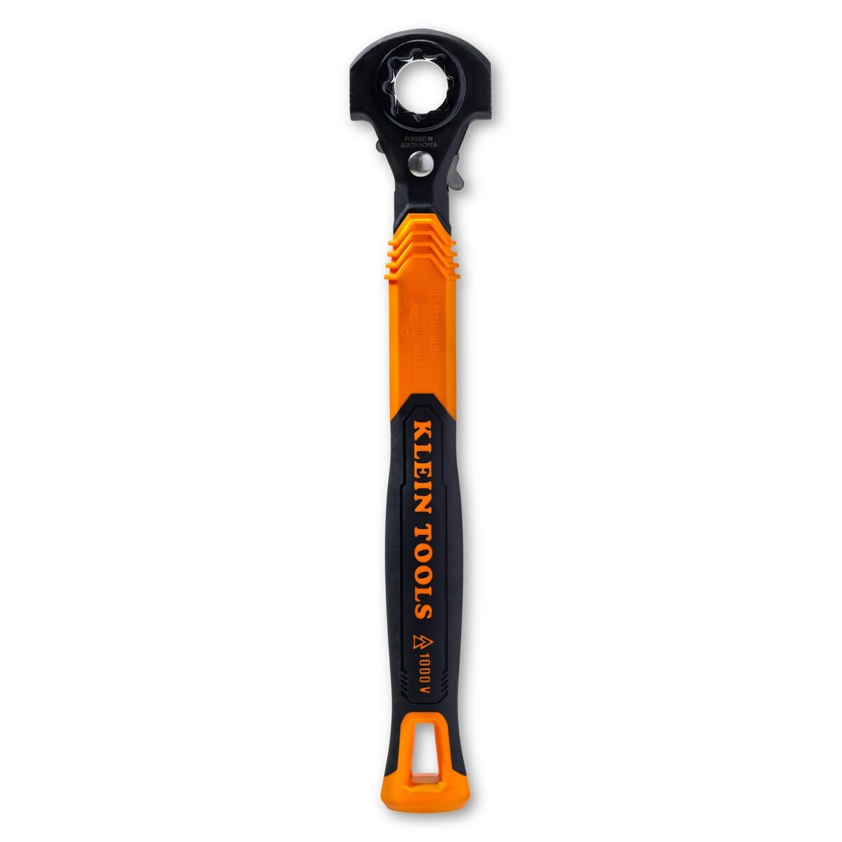 Klein Tools KT171HFINS 5-in-1 Insulated Lineman Wrench with Dual Hammer Face 13"
