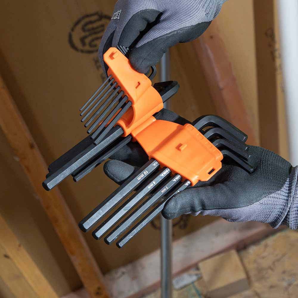 Klein LS10M Long Hex Key Set, Metric, 10-Piece - 9