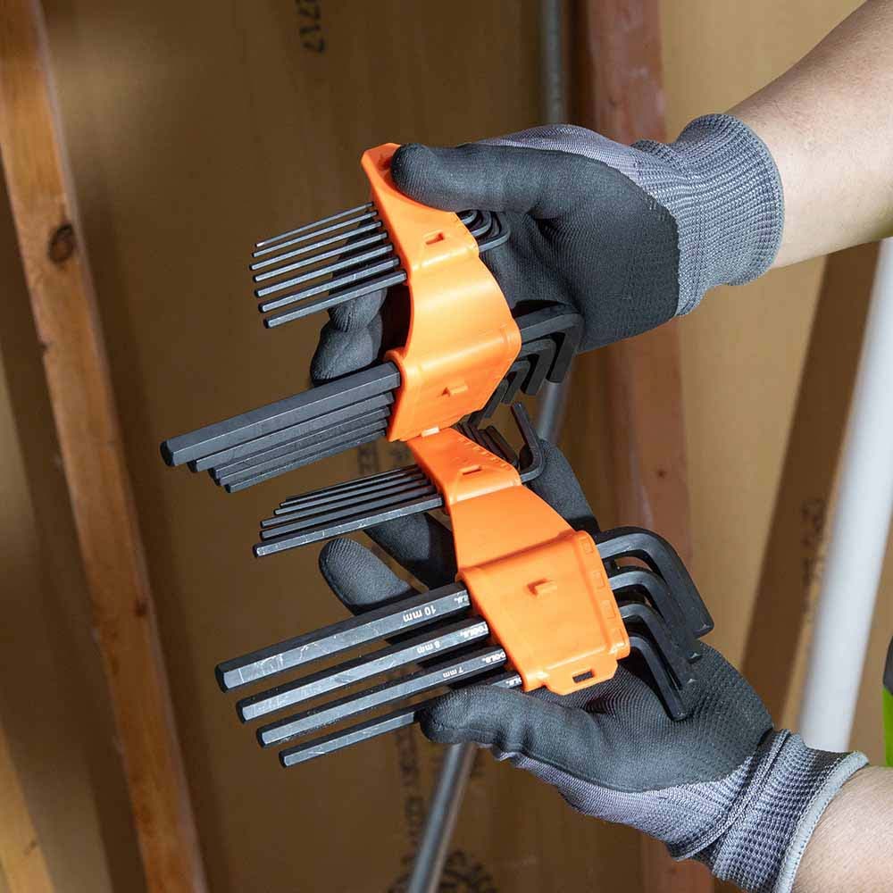 Klein LS10M Long Hex Key Set, Metric, 10-Piece - 10