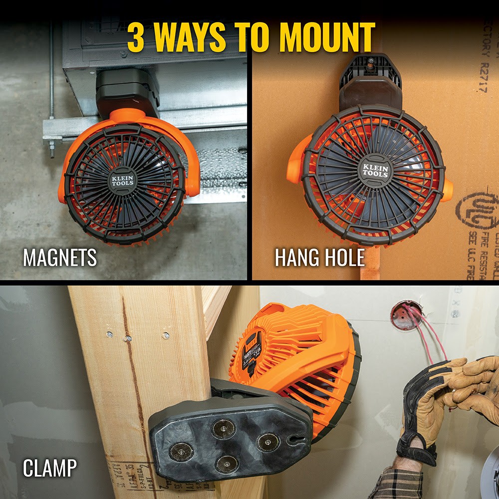 Klein PJSFM2 Rechargeable Clamping Fan - 7