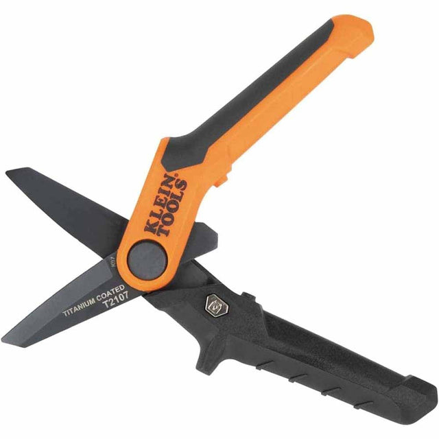 Klein T2107 Compact Titanium-Coated Utility Shears, 7-Inch