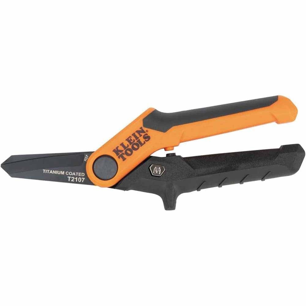 Klein T2107 Compact Titanium-Coated Utility Shears, 7-Inch - 7