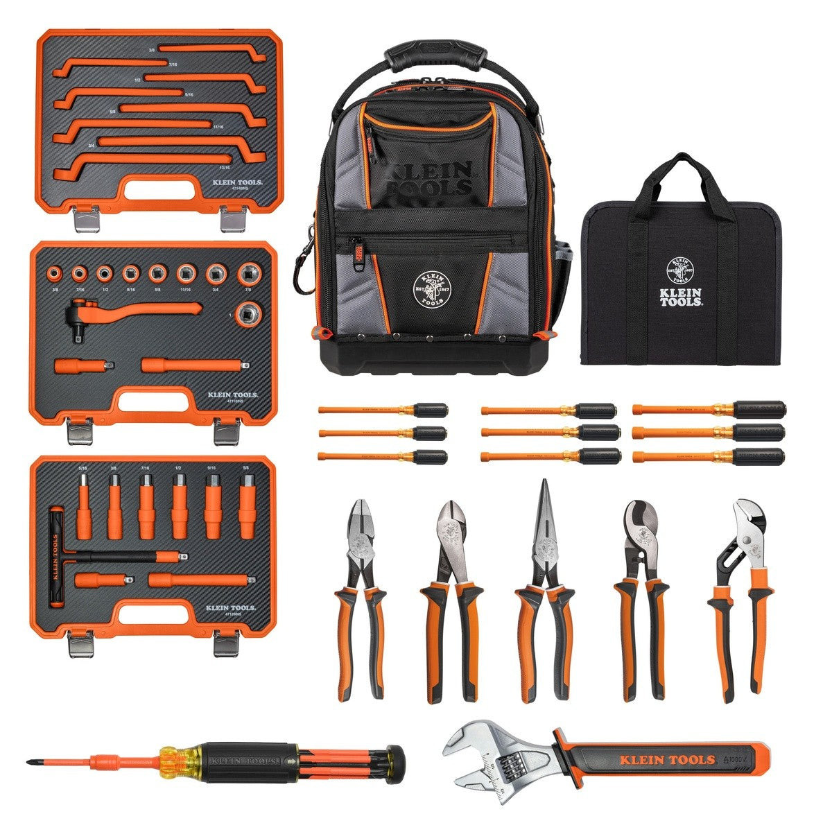 Klein UTINSKIT 51 Pack Power Utility 1000V Insulated Tool Set with Tool Bag