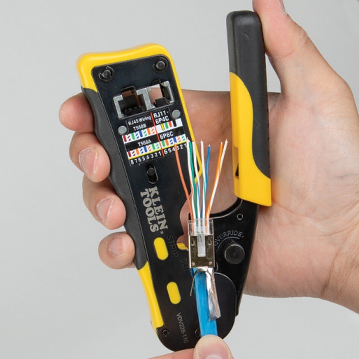 Klein VDV826-705 Pass-Thru Modular Data Plugs, RJ45 CAT6A, Shielded (50 Pack) - 10