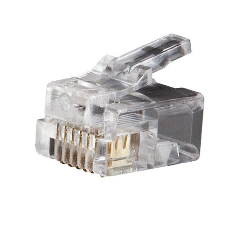 Klein VDV826-600 Modular Telephone Plugs RJ11 6P6C, 25-Pack