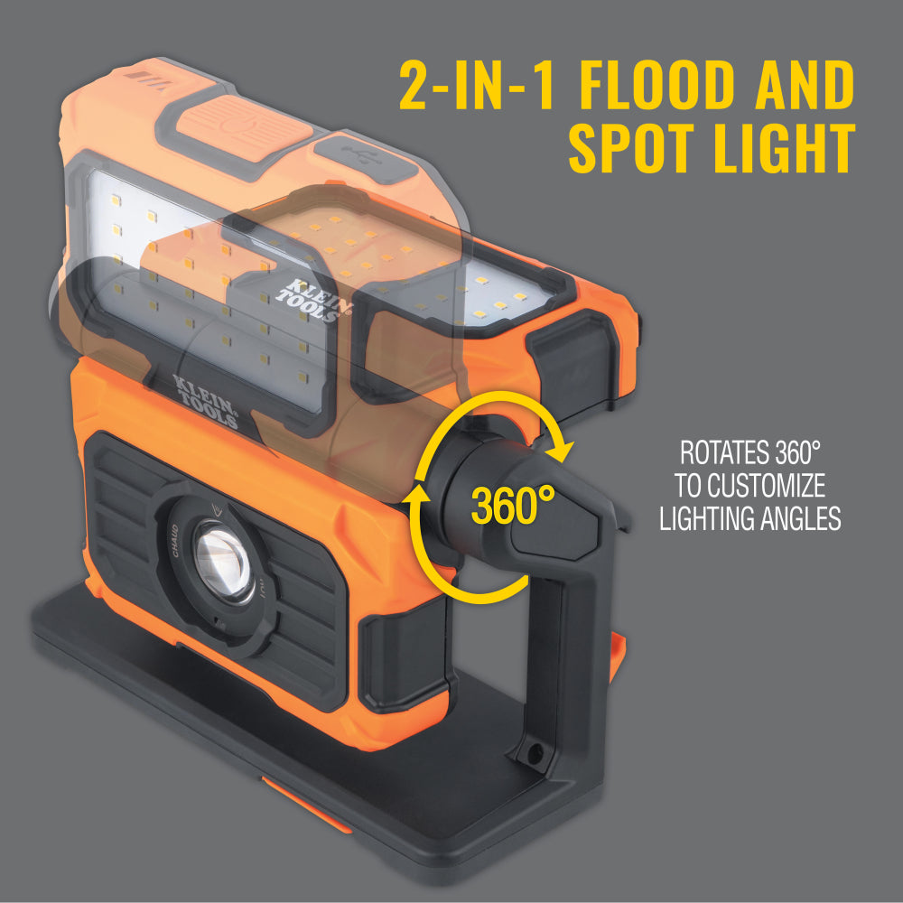 Klein 56417 MODbox Rechargeable Dual Beam LED Work Light - 3
