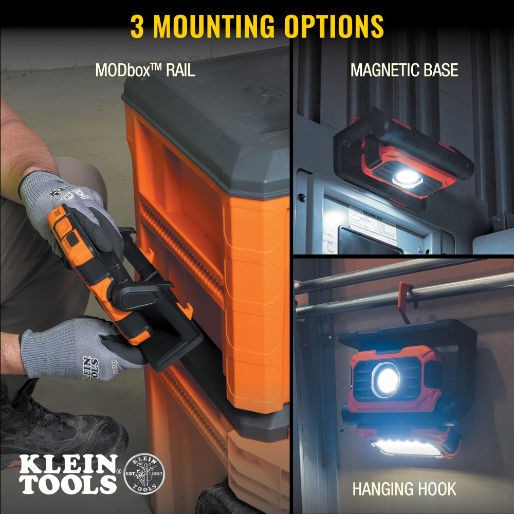 Klein 56417 MODbox Rechargeable Dual Beam LED Work Light - 8