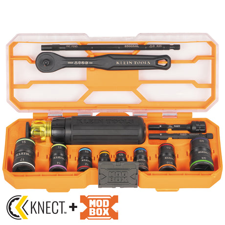 Klein 65242 Flip-16 KNECT Ratcheting Impact Flip Socket Screwdriver Set