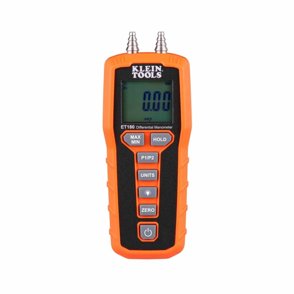 Klein Tools ET180 Digital Differential Manometer with Backlit LCD and Magnetic Mount (1 Each) - 2