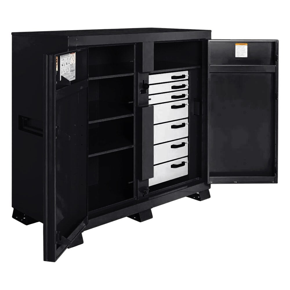 Knaack 112-KL-50NR 54.9 cu ft Locking Steel Tool Cabinet with Shelves and Drawers Jet Black Powder Coat Finish - 2