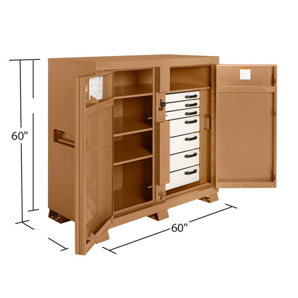 Knaack 112-KL 60" W x 30" D x 60" H, 54.9 cu ft Model 112 Steel Jobsite Storage Cabinet with Padlock - 2