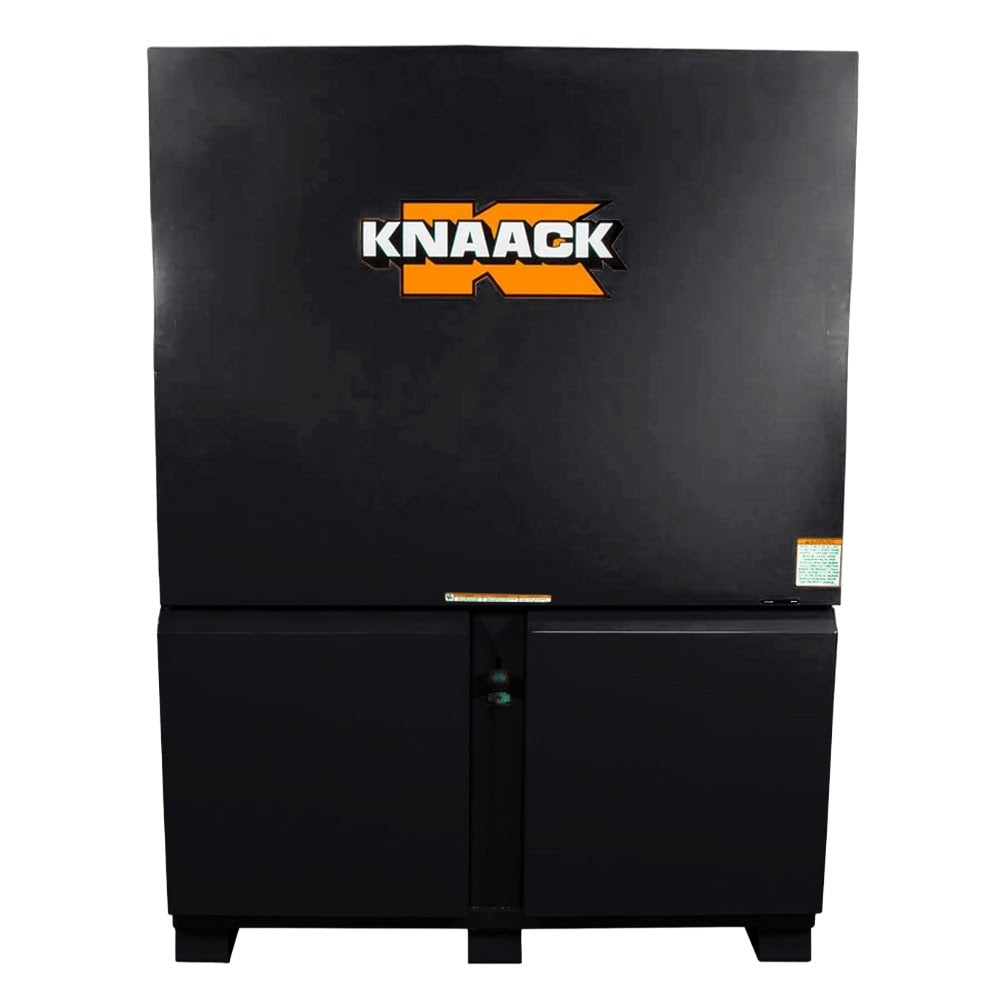Knaack 119-02-KL-50NR 120.7 cu ft Field Station Jobsite Storage Cabinet with Knaack Padlock Jet Black Powder Coat - 3