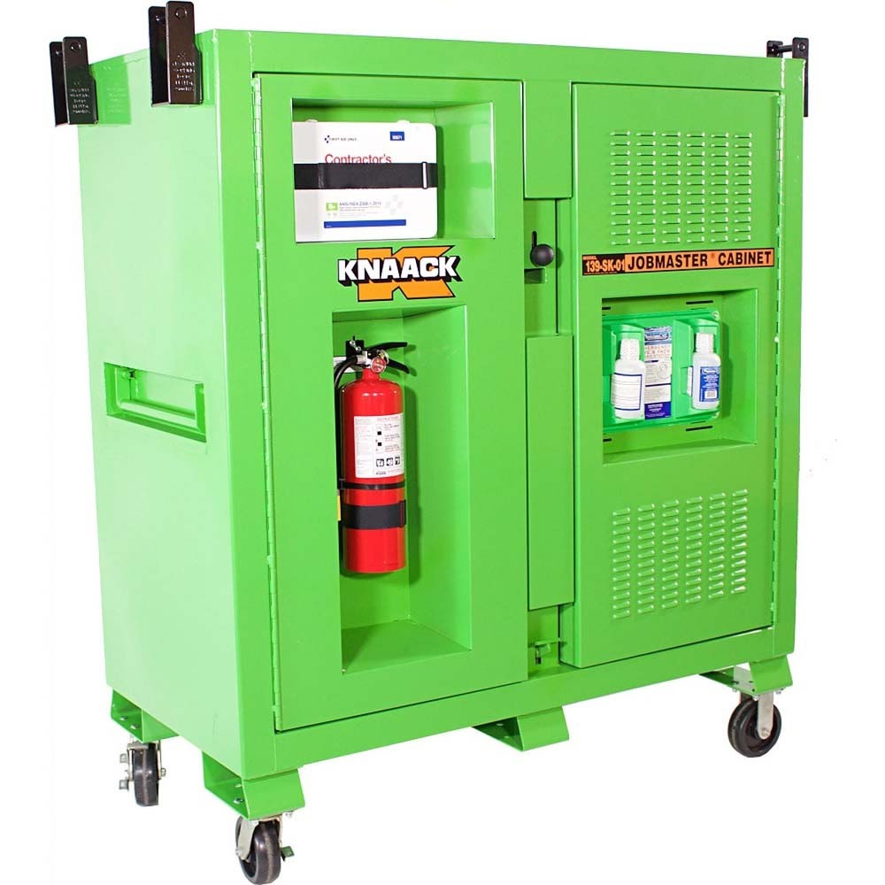 Knaack 139-SK-01-KL 60" W x 30" D x 60" H Model 139-SK-01 Safety Kage Steel Jobsite Cabinet with Padlock