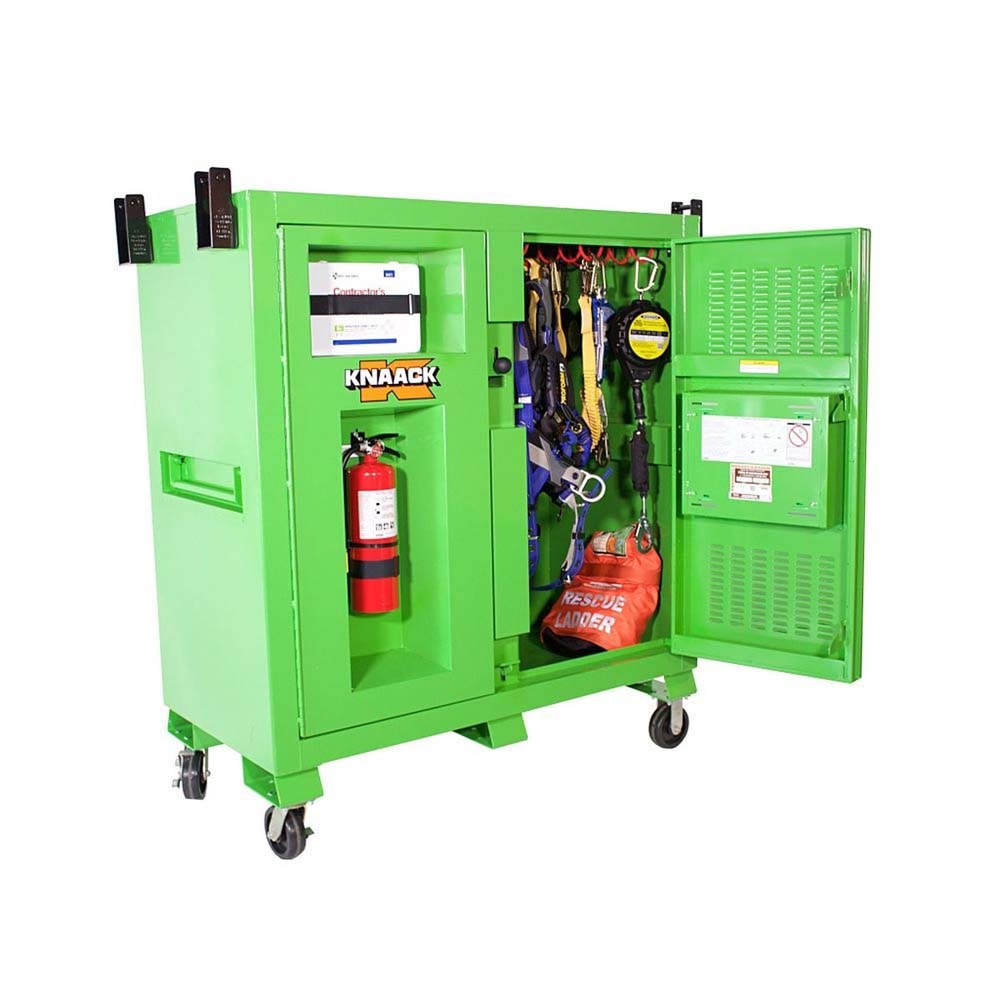 Knaack 139-SK-01-KL 60" W x 30" D x 60" H Model 139-SK-01 Safety Kage Steel Jobsite Cabinet with Padlock - 2