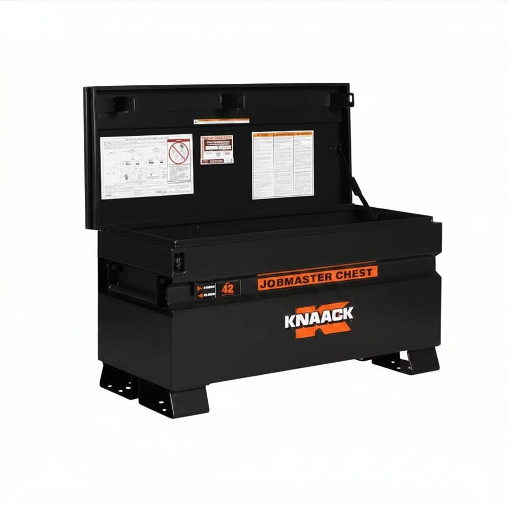 Knaack 42-KL-50NR 42" W x 19" D x 23-3/8" H, 9 cu ft Model 42 Jobmaster Chest-Style Jobsite Box with Padlock - Black - 2