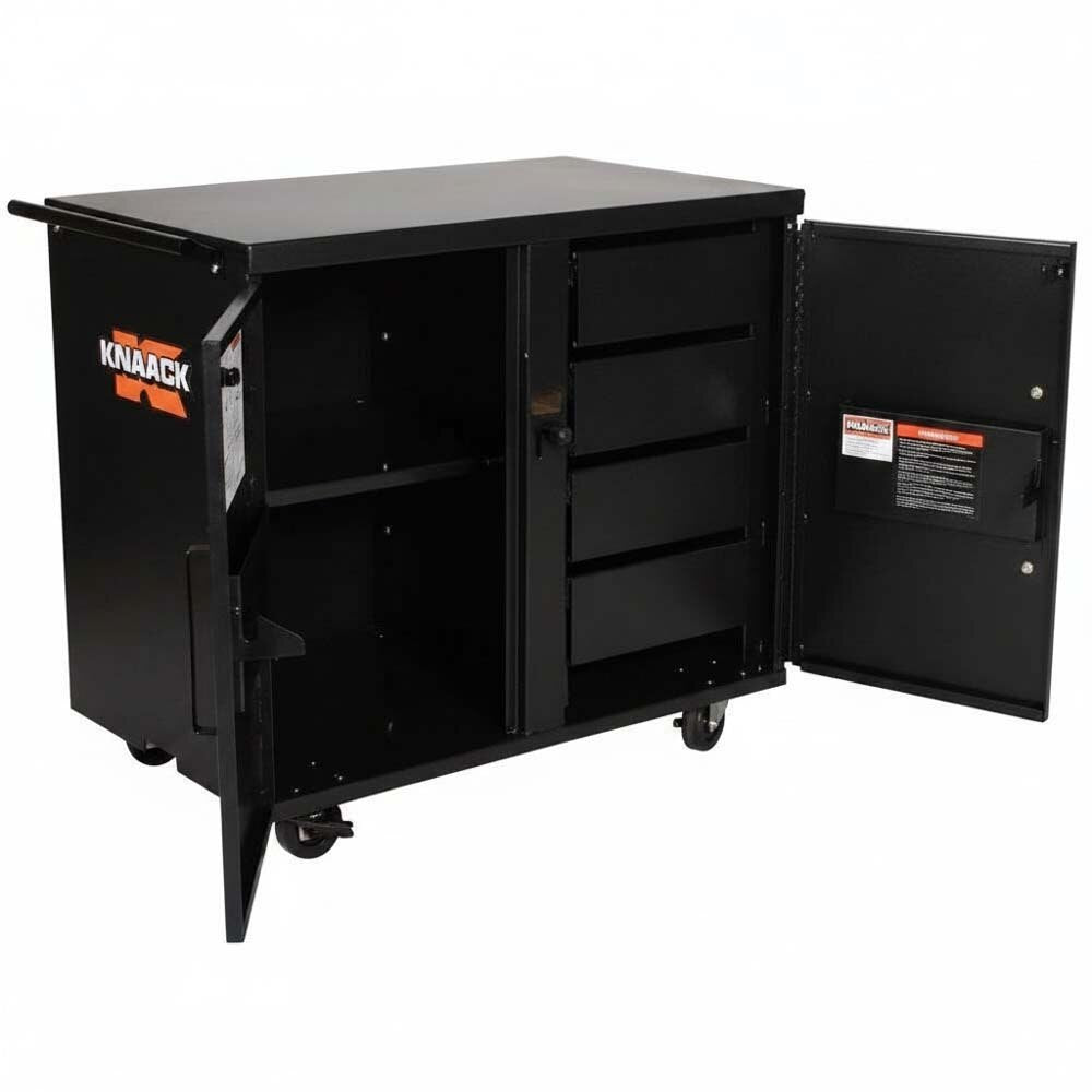 Knaack 44-KL-50NR 40.6" W x 25" D x 37.5" H Model 44 Jobmaster Rolling Workbench 800 lb Load Capacity - Black - 3