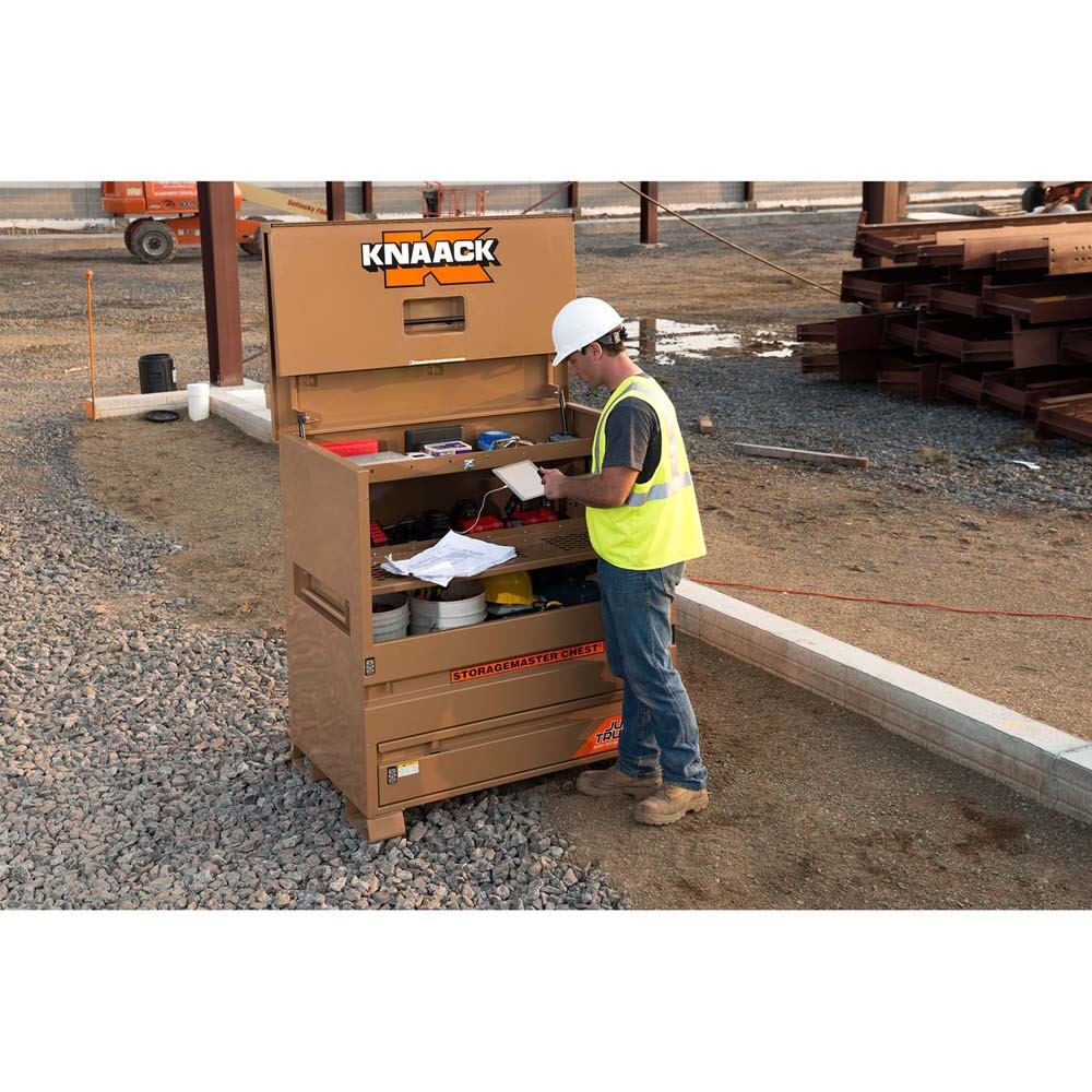 Knaack 79-D-KL 48" x 30" x 49" Model 79-D Piano Box Jobsite Storage Chest with Junk Trunk Drawer (Each) - 9