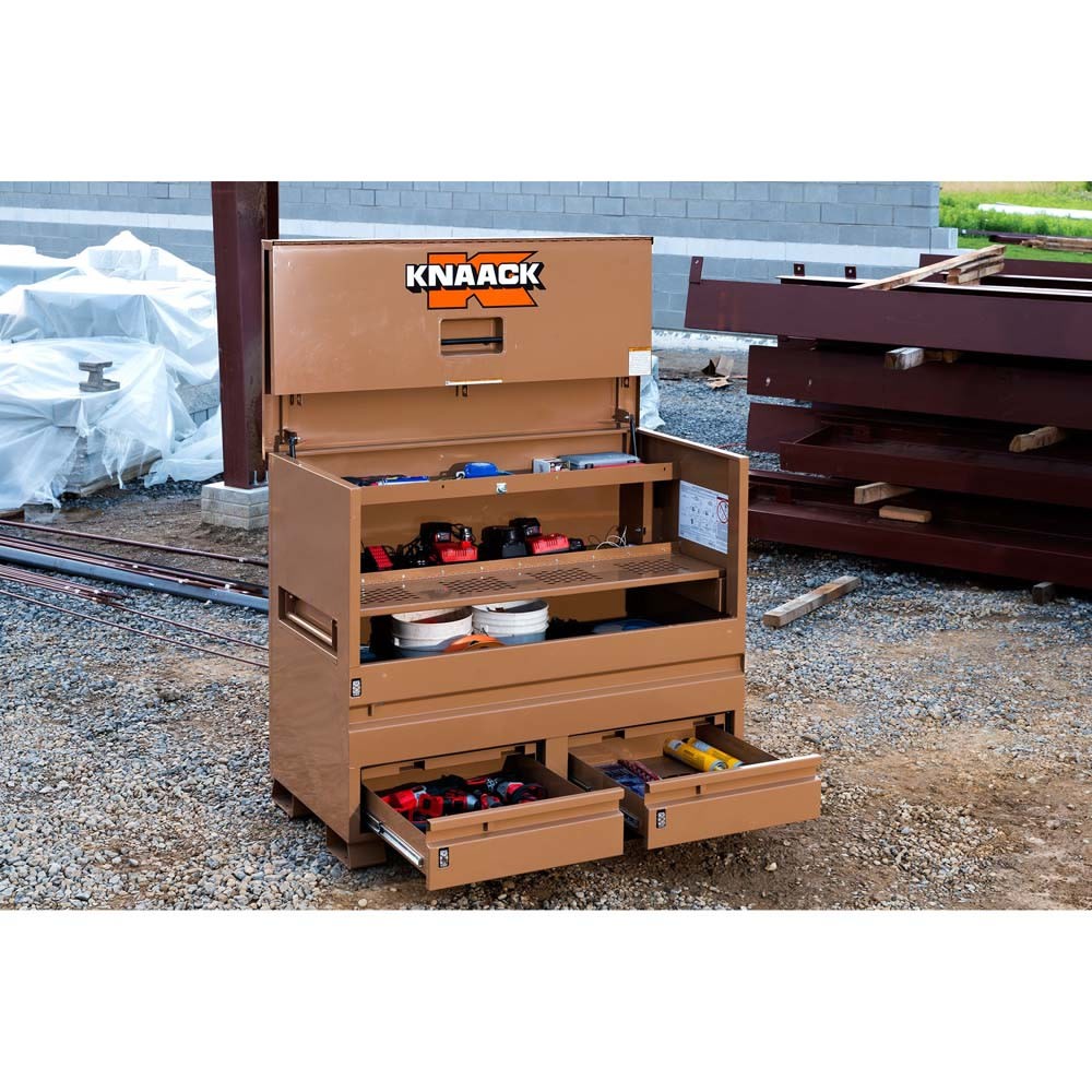 Knaack 89-D-KL 60" x 30" x 49" Model 89-D Piano Box with Junk Trunk Jobsite Storage Box - 10