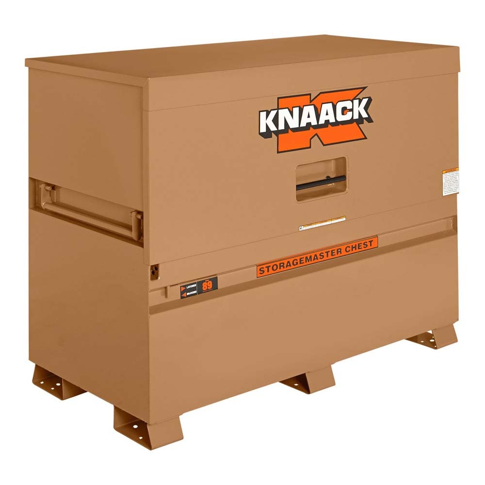 Knaack 89-KL 60" x 30" x 49" Model 89 Piano Box Steel Jobsite Storage Chest, Tan