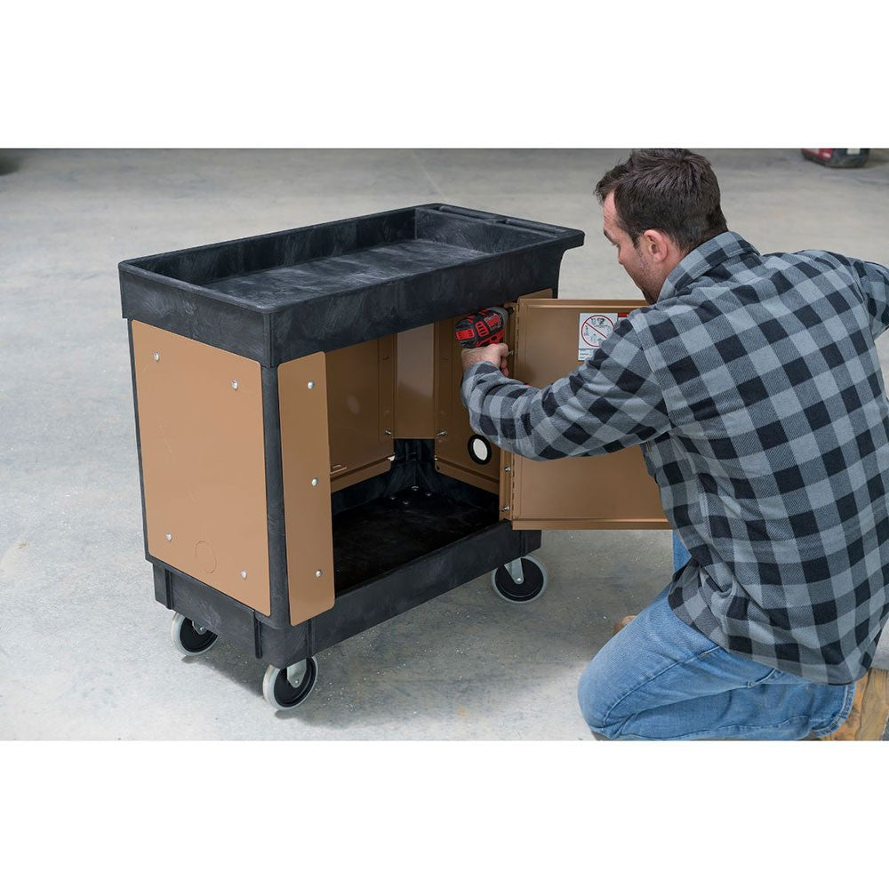 Knaack CA-01 35.9" L x 24.5" W x 20.1" H Cart Armour Mobile Cart Security Steel Paneling for Rubbermaid 4520-88 - 4